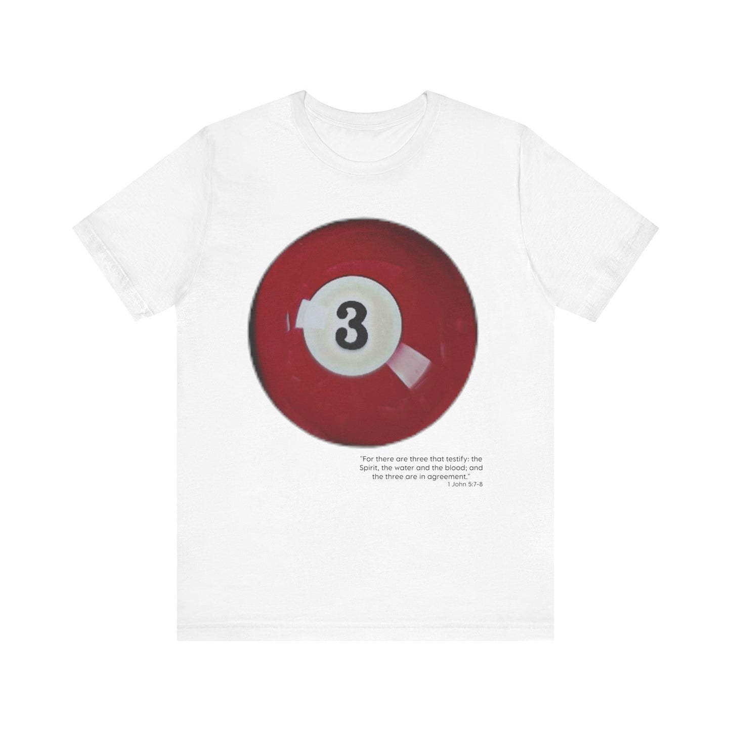 Men’s 3 Ball Graphic Shirt, 1 John 5:7-8