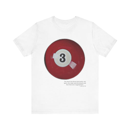 Men’s 3 Ball Graphic Shirt, 1 John 5:7-8