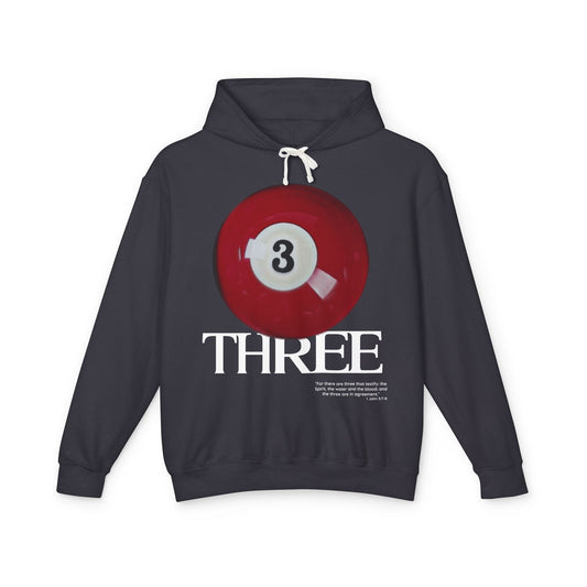 Men’s Three Ball Graphic Hoodie,  1 John 5:7-8