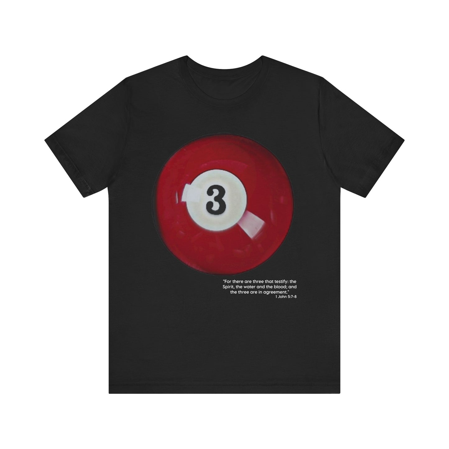 Men’s 3 Ball Graphic Shirt, 1 John 5:7-8