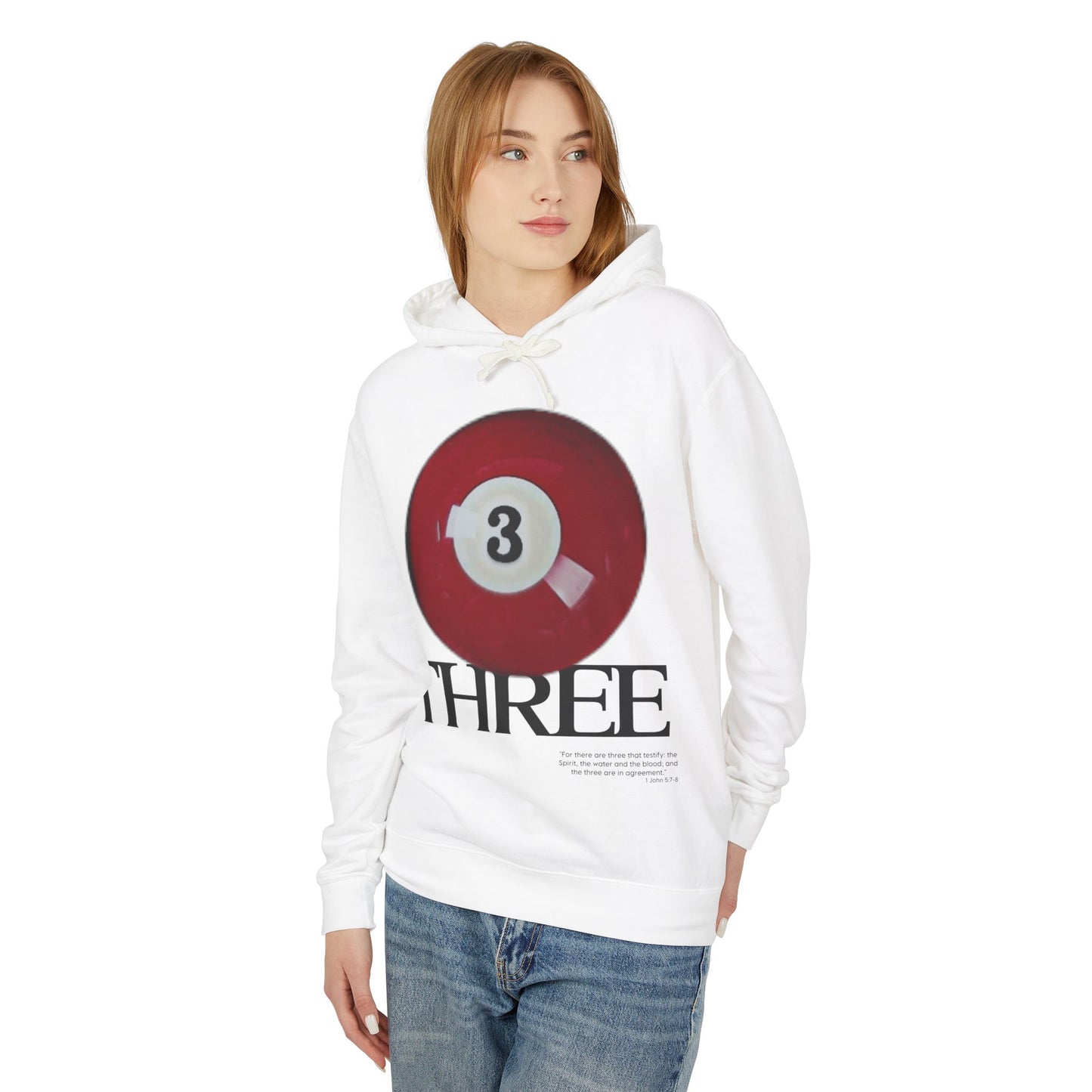 Men’s Three Ball Graphic Hoodie,  1 John 5:7-8