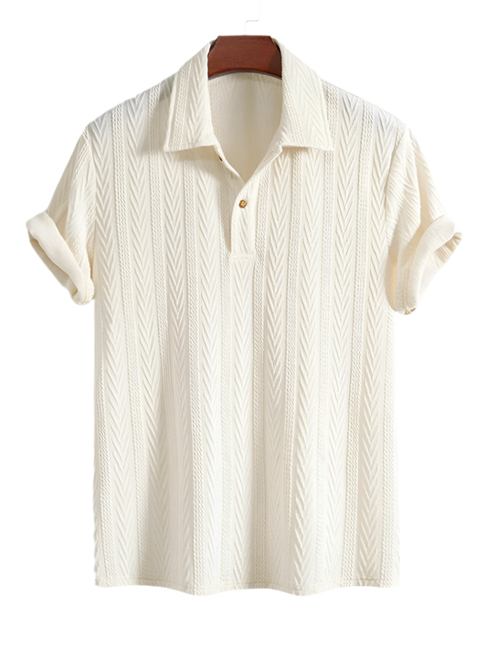 Men’s Jacquard Textured Polo